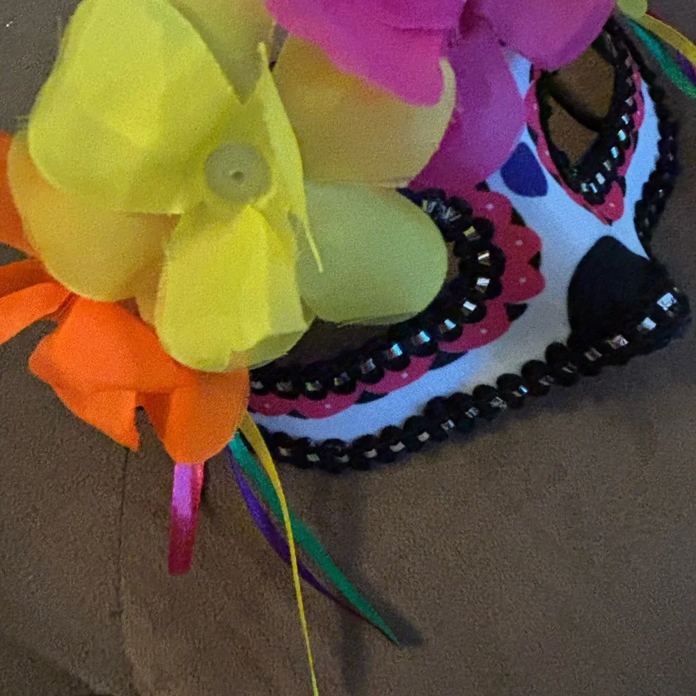 Colorful Kids Floral Face Mask masquerade costume Halloween